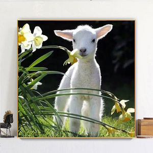 000人付款淘宝十字绣满绣小羊2022年新款卧室宿舍装饰线绣自己绣小件