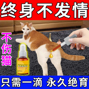 猫咪发情禁情粉母猫专用绝育药抑制宠物公母猫咪狗叫神器避孕药液