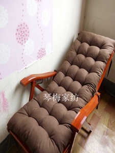 帆布纯色加厚泡泡棉躺椅垫 摇椅垫 折叠椅棉垫 老人椅 快活椅垫