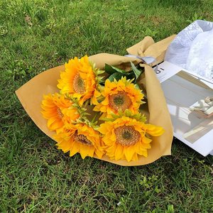 向日葵花ins太阳花手捧花束毕业送老师同学春游野餐拍照道具