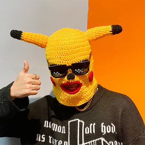 动物面具全脸绿头鱼头套老虎马头大猩猩头套搞怪搞笑cos沙雕帅气