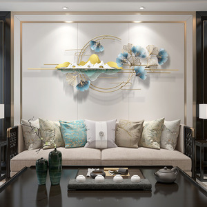 客厅电视背景墙立体挂饰创意家居装饰简约挂墙壁挂新中式山水挂件
