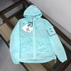 moncler蒙口男防晒衣夏季新款休闲连帽夹克长袖皮肤衣户外女风衣