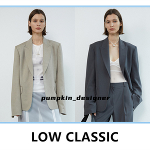 现货LOW CLASSIC 林允儿同款24早春新款简约纯色宽松长袖西装外套