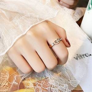 戒指女不掉色皮带ins小众设计时尚轻奢钛钢粗胖手大号单身食指环