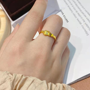 黄金蛇骨戒女5g金蛇形戒指999足金活口可调节纯金手饰生日礼物