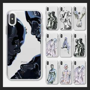 ins风手机壳苹果14赛博朋克华为艺术小米13水银人脸适