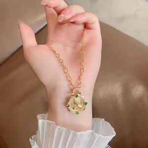 泰豪珠宝二号店,2022新款足金莫桑女王牌吊坠项链.直播改价专拍