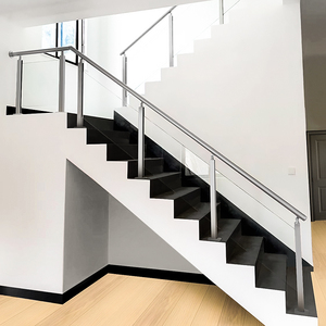 阳台玻璃护栏 不锈钢楼梯扶手简约现代室内家用户外内卡槽栏杆