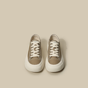 【奈斯希希】厚底奶茶色帆布鞋女夏款2022年新款ins潮小白鞋板鞋