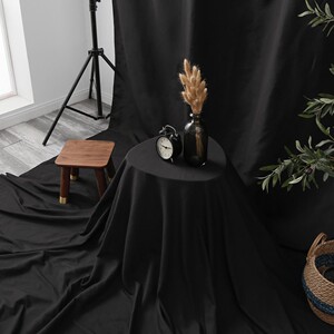 黑布遮光纯黑植绒布吸光布不反光不透光背景布拍摄纯色拍照黑绒布