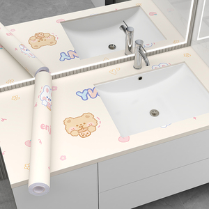洗手台贴纸卫生间台面水池防水翻新厕所洗漱台浴室柜改造自粘贴膜