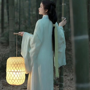 清冷系汉服双子汉服女超仙古风齐腰直裾超仙飘逸正品古装清冷风