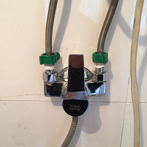 全铜明装冷热水龙头淋浴花洒套装 太阳能电热水器明管混水阀开关