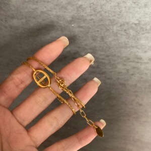 c / celine风 猪鼻子锁骨链项链 韩w博主同款