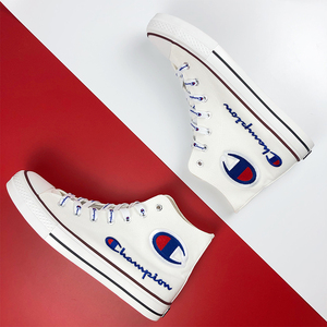 回力冠军联名高帮帆布鞋女爆改ow樱花百搭情侣休闲小白鞋板鞋男潮