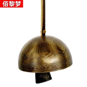 大口径复古雕花吉祥纯铜东巴铃云南丽江茶马古道驼铃风铃挂件包邮