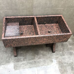 室外水泥洗衣池台水槽户外仿大理石洗衣池石头一体式农村老式庭院