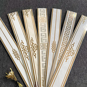现代简约客厅卫生间厨房卧室墙全瓷镀金银腰线墙裙压顶压边条瓷砖
