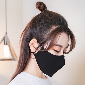 纯棉防晒面罩立体男女情侣个性可水洗棉布口罩黑防尘口罩透气遮脸