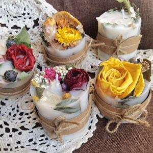 艺术干花香薰蜡烛永生玫瑰香蜡植物精油扩香摆件去味神器衣柜香蜡