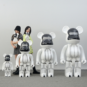 暴力熊大摆件网红kaws积木熊公仔客厅酒吧理发店门口装饰落地摆件