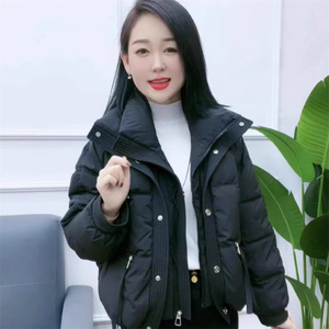 假两件双层领羽绒棉服棉衣女士冬季韩版休闲气质简约百搭保暖外套