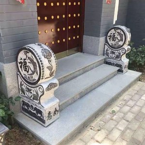 仿古石墩青石狮子貔貅石雕门墩抱鼓石招财石鼓庭院酒店门鼓石摆件