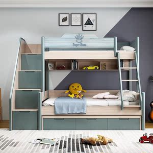 00牛牛606百货店淘宝双层床木架床两层上下床1米3高低床带衣柜一米