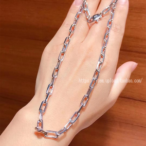 cartier/卡地亚斯巴达项链18k玫瑰金经典款粗链链条项链男女手链