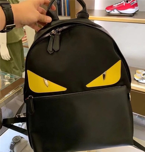 fendi/芬迪新小怪兽眼睛黑色尼龙男女同款双肩包背包书包以舟代购
