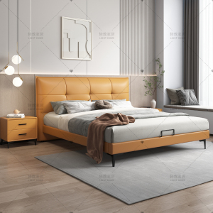 0016人付款淘宝床现代简约主卧2米x2米大床1.