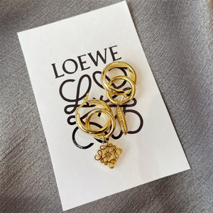 loewe/罗意威耳环金色anagram徽标字母logo女士经典耳钉新款耳坠