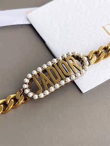 法国直邮代购dior迪奥22新款珍珠项链jadior字母logo锁骨链女士