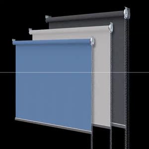 新加厚全遮光家用卷帘窗帘卧室遮光免打孔自粘卫生间卷拉式百叶窗