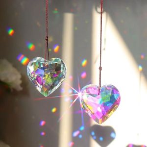 爱心太阳捕手棱光镜光之立方合色棱镜宝石挂摆件玻璃折射生日礼物