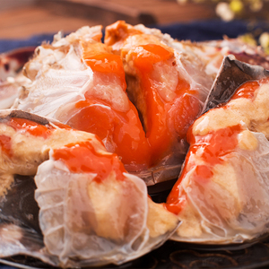 贵族岛红膏梭子呛蟹宁波特产炝蟹醉蟹梭子蟹红膏蟹大蟹糊生腌蟹