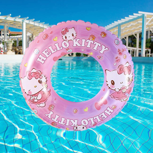 hello kitty游泳圈儿童加厚救生圈女童凯蒂猫腋下圈防侧翻3岁以上