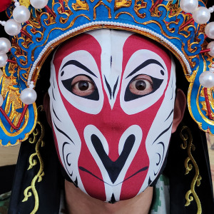 大卫魔术道具量脸定做川剧变脸脸谱脸皮透气性好超薄服装配件培训