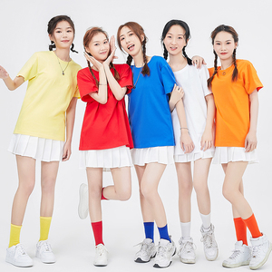 彩色t桖闺蜜装夏款三四五六人姐妹装聚会拍照衣服宽松伴娘团短袖