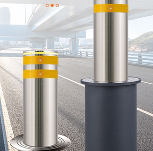 学校电动不锈钢防冲撞桩可移动阻车路障升降柱全自动液压伸缩路桩