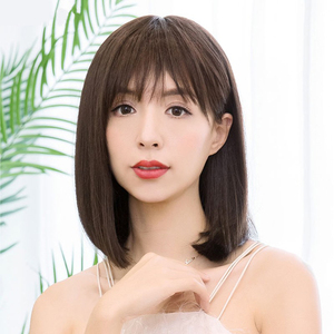 假发女短发bobo波波头学生圆脸递针全头套逼真整顶网红锁骨中长发