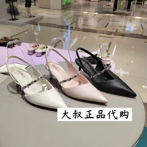 真美诗明星同款斜刘海2024春季新款法式包头凉鞋高跟鞋女YXC04AH4