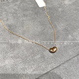 代购tiffany/蒂芙尼bean小金豆18k金9分锁骨链招财相思豆豆项链女