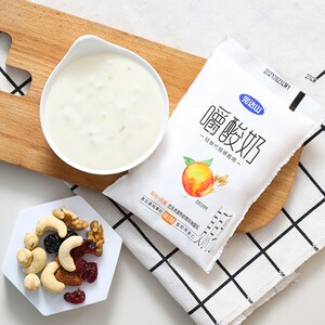 完达山口嚼酸奶黄桃果粒燕麦仁儿童风味整箱袋装可以嚼着吃的酸奶