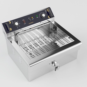 大型油炸机商用炸猪油麻花煤气温控炸豆泡油条薯条方形油炸机定制