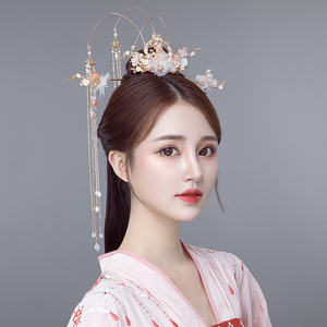 汉服头饰女古风发饰古代仙气流苏古典唐风明制发冠步摇古装配饰品
