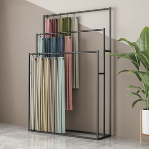 窗帘吊卡家纺展示架布艺布料样品色卡展会陈列架子新款货架落地式