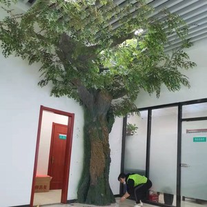 大型室内装饰仿真榕树造景酒店婚庆包柱子玻璃钢雪辉陈年如月280