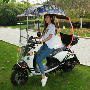 新款电动电瓶车雨棚可收折叠加厚通用小型电瓶托上的雨伞么车车.